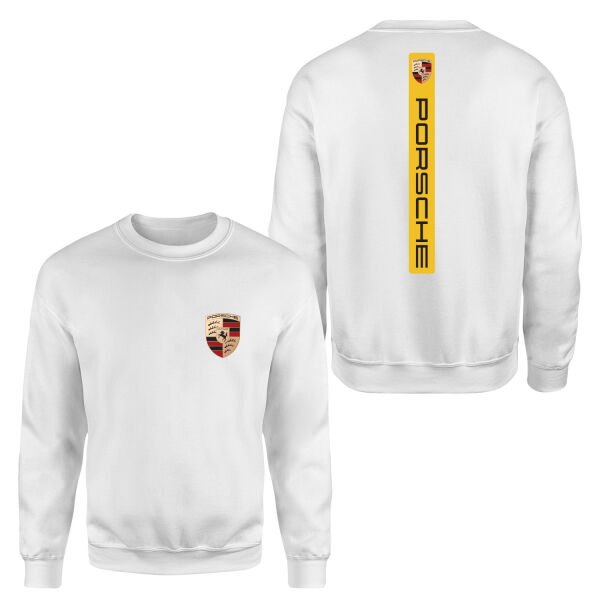 Porsche V Graphic Racing Yellow Sweatshirt L - Beyaz