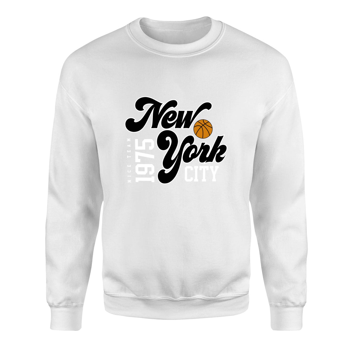 New York City 1975 Sweatshirt XL - Beyaz