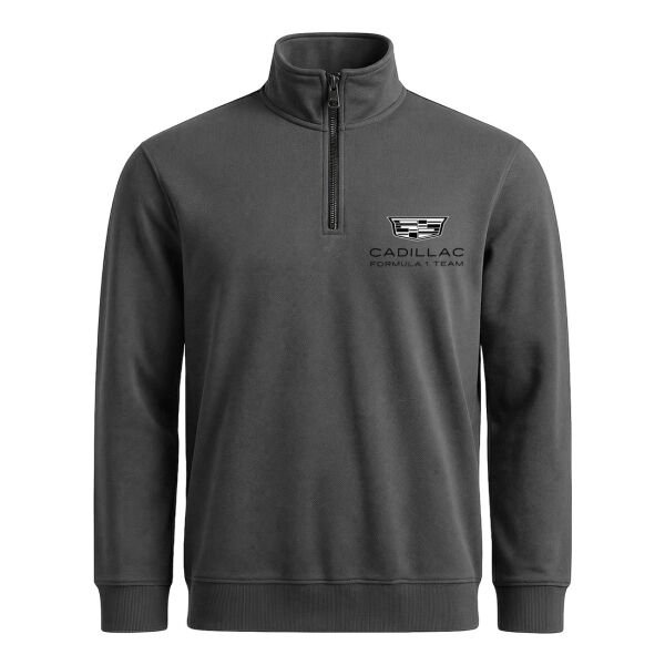 Cadillac Yarım Fermuarlı Sweatshirt L - Füme