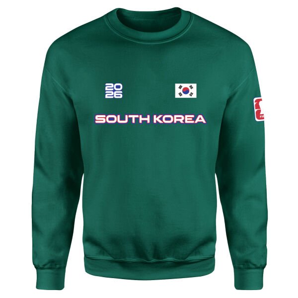 Güney Kore 2026 Sweatshirt M - Nefti Yeşili