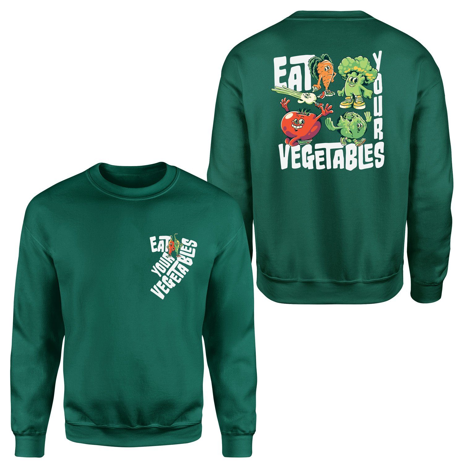 Eat Your Vegetables Sweatshirt XXL - Nefti Yeşili