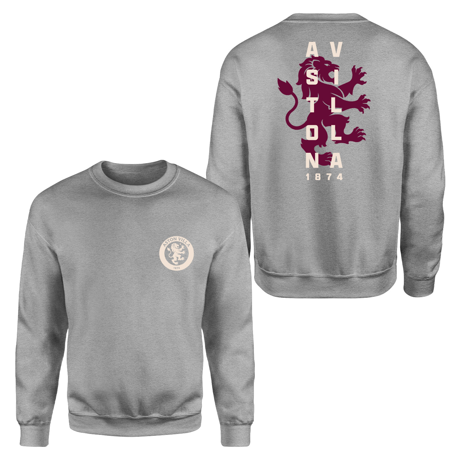 Aston Villa 1874 Heritage Sweatshirt XXL - Gri