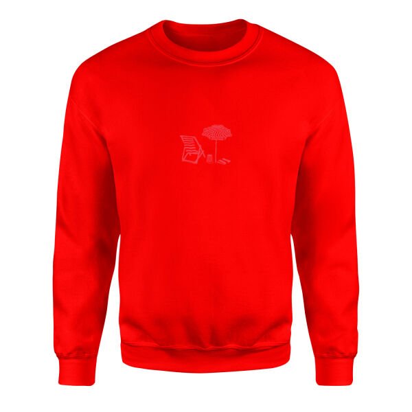 Plaj Sweatshirt XL - Kırmızı