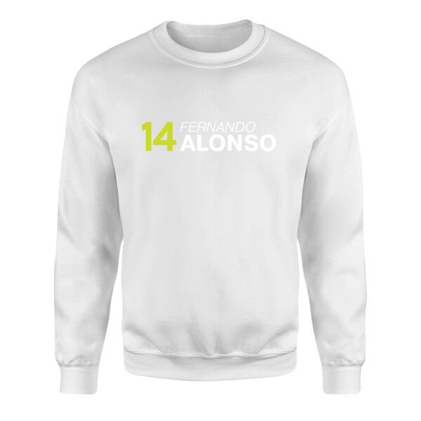 Fernando Alonso 14 Sweatshirt S - Beyaz