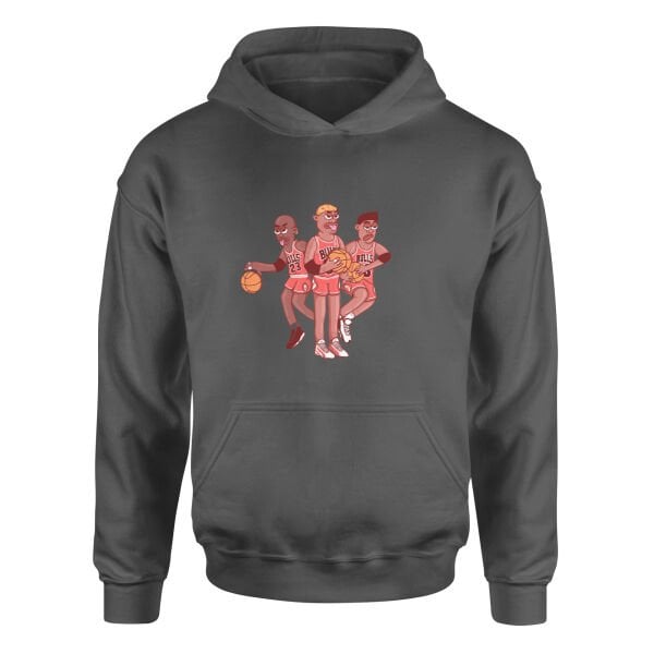Jordan, Pippen, Rodman II Hoodie S - Füme
