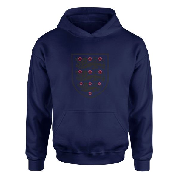 Three Lions Shield Hoodie XXL - İndigo Mavisi