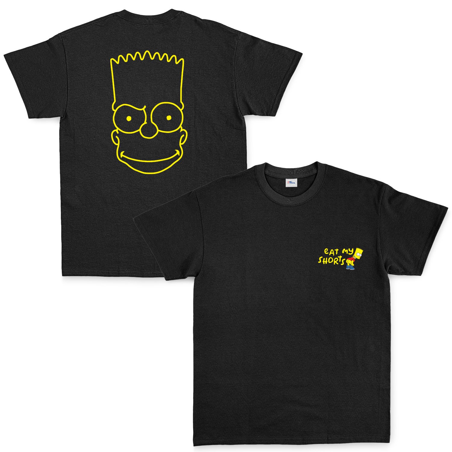 Eat My Shorts Bart Simpson Tişört XL - Siyah