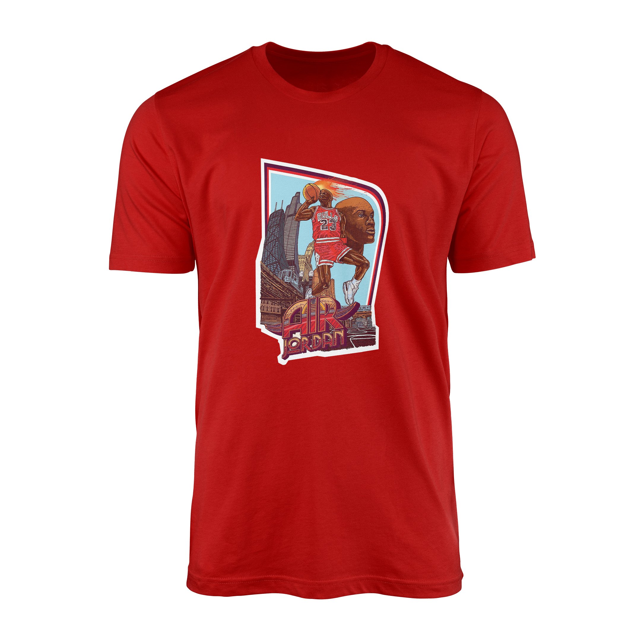 Air Jordan Print Tişört S - Kırmızı