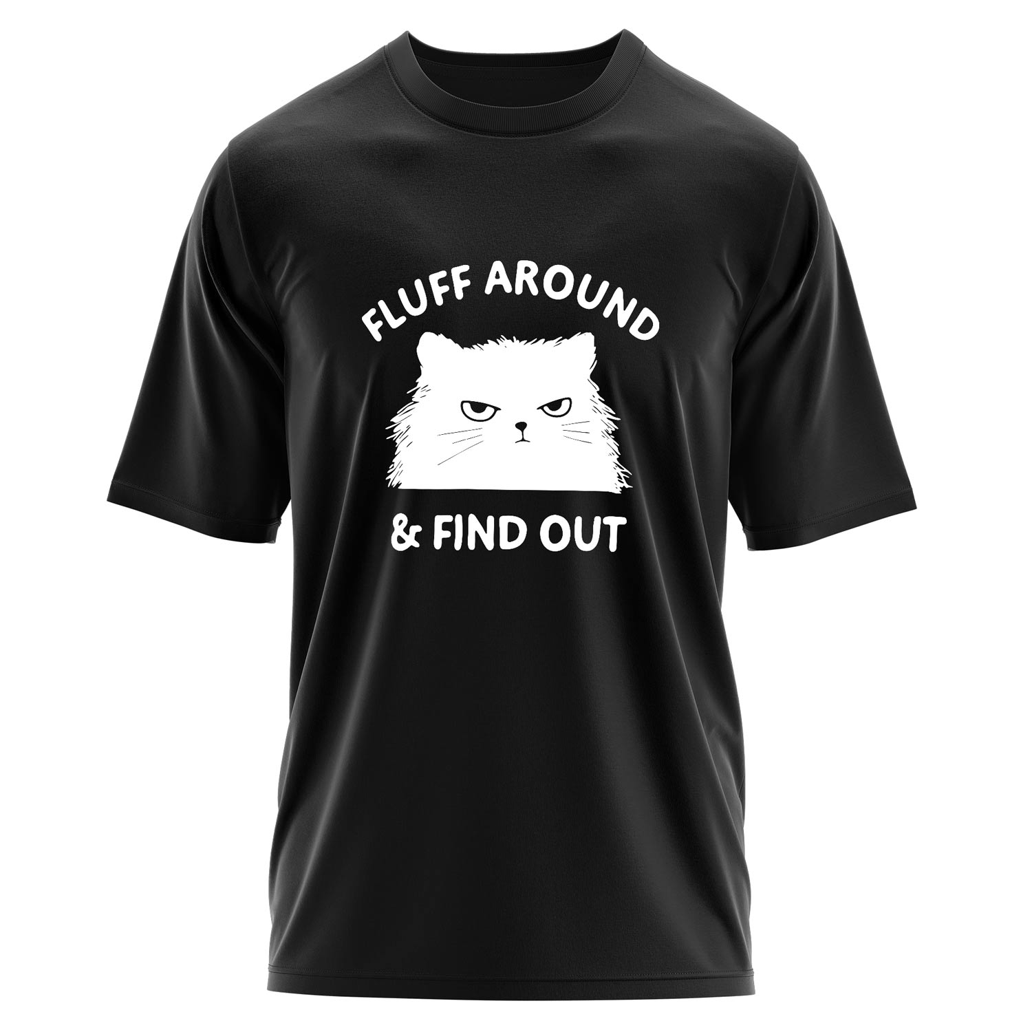 Fluff Around & Find Out Oversize Tişört XL - Siyah