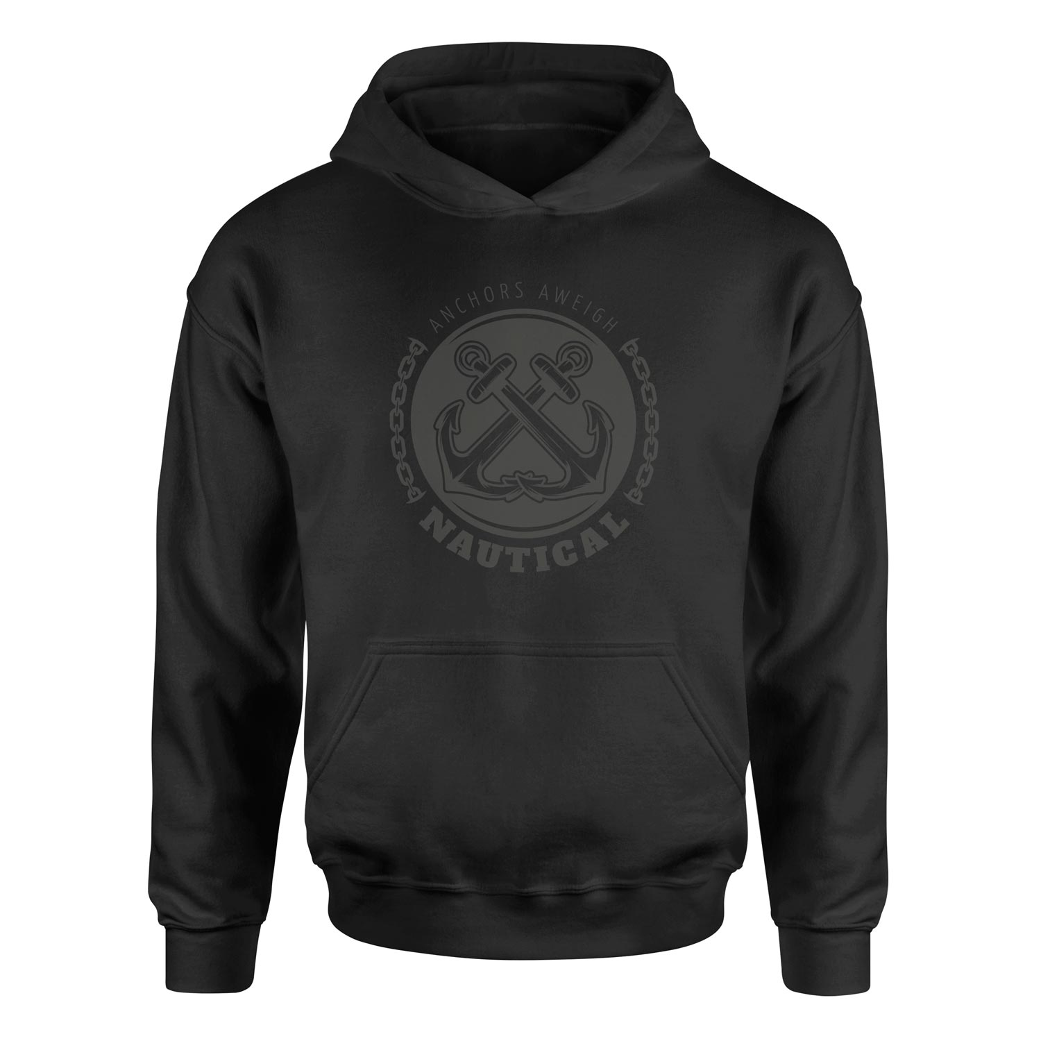 Anchors Aweigh Denizci Hoodie L - Siyah