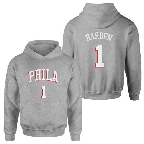 James Harden Philadelphia Forma Hoodie L - Gri