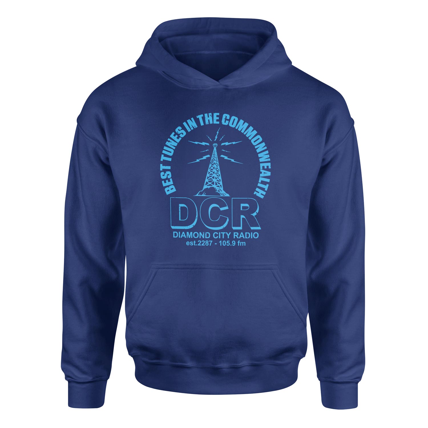 Diamond City Radio Hoodie L - İndigo Mavisi
