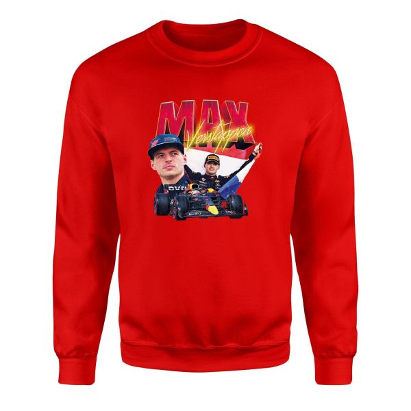 Max Verstappen Champion Sweatshirt L - Kırmızı