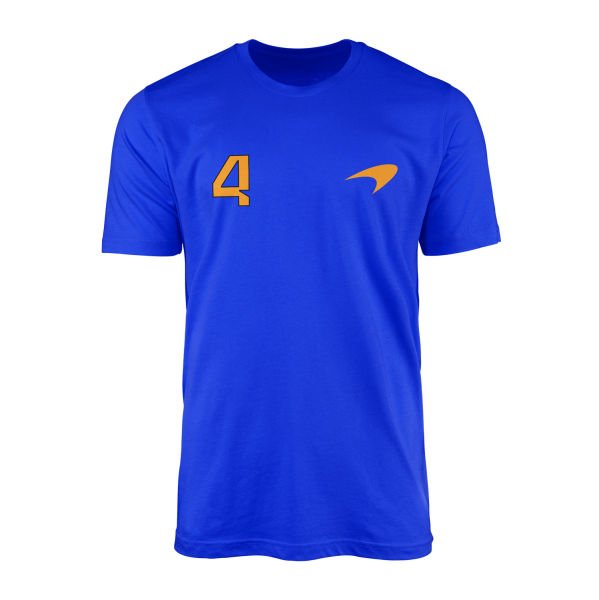 Lando Norris #4 McLaren Racing Tişört M - Mavi