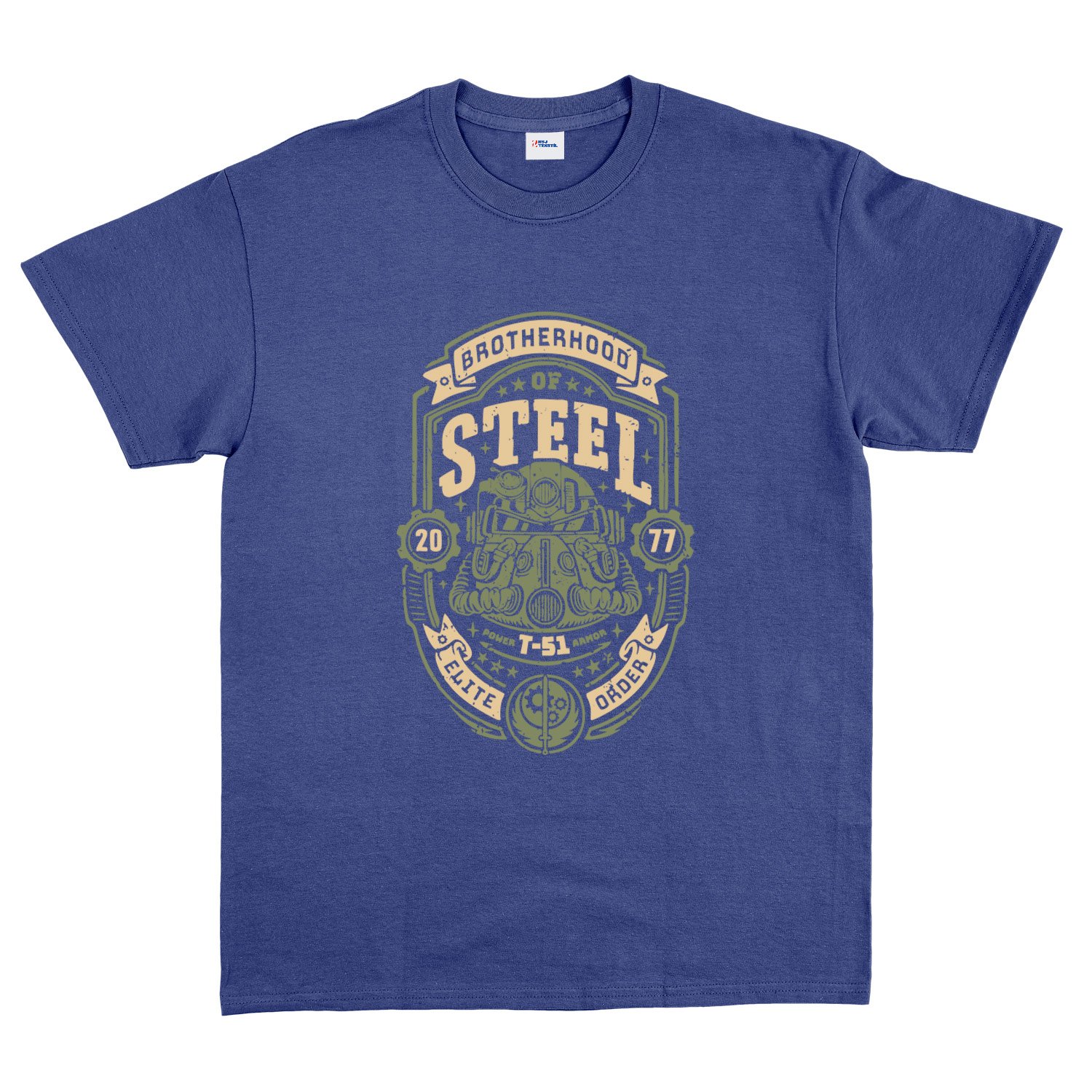 Brotherhood of Steel Grunge Tişört S - İndigo Mavisi