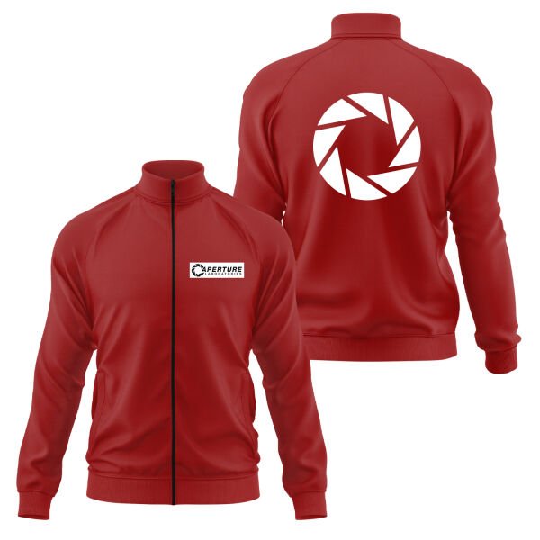 Aperture Laboratories Fermuarlı Sweatshirt M - Kırmızı