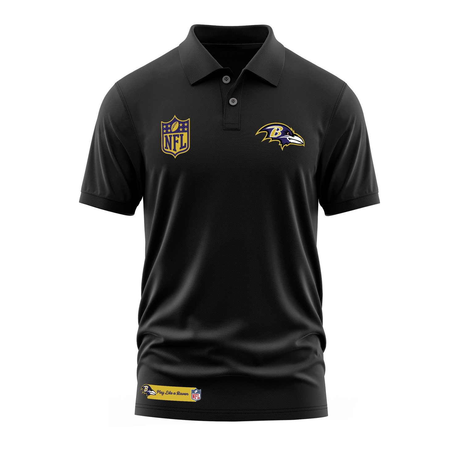 Play Like a Raven Baltimore Ravens MVP Polo Tişört S - Siyah