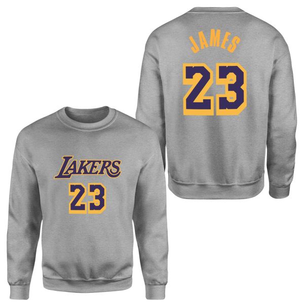 LeBron James 23 Lakers Sweatshirt M - Gri