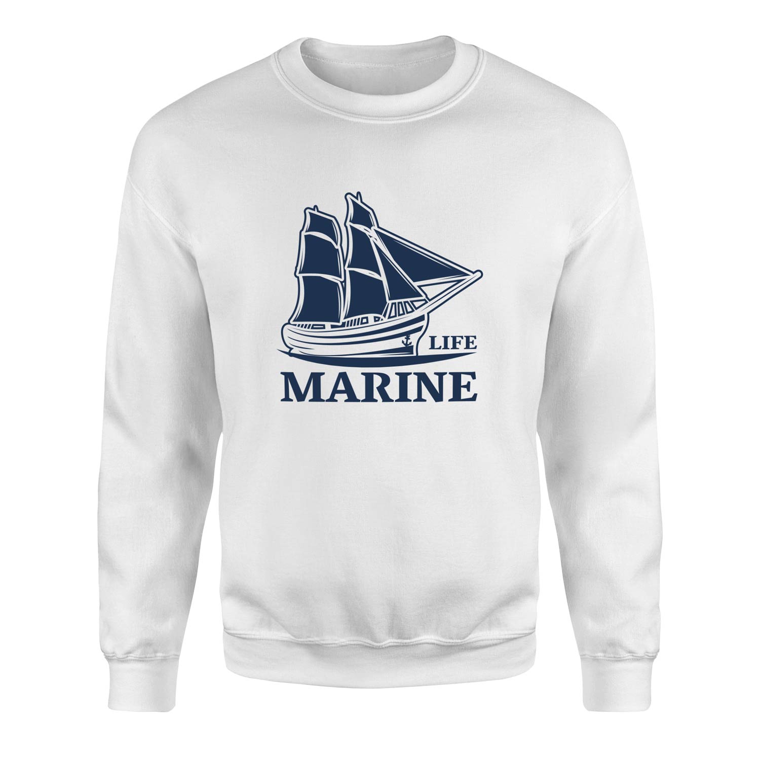 Marine Life Denizci Sweatshirt S - Beyaz