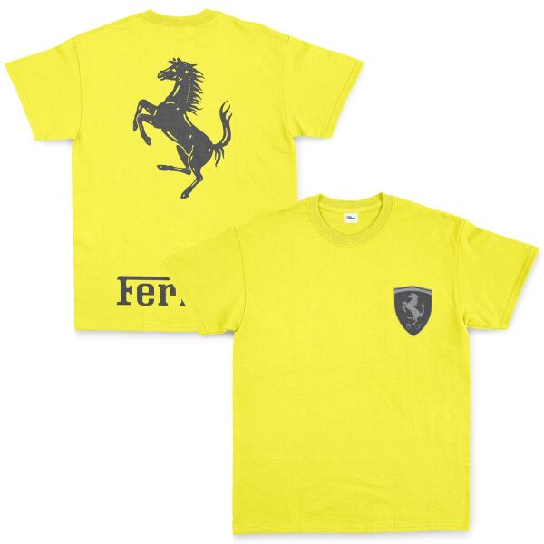 Ferrari Muted Black Premium Tişört L - Sarı