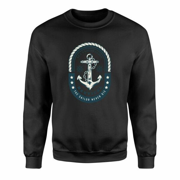 Nautical Sweatshirt XXL - Siyah