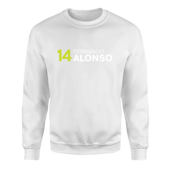 Fernando Alonso 14 Sweatshirt L - Beyaz