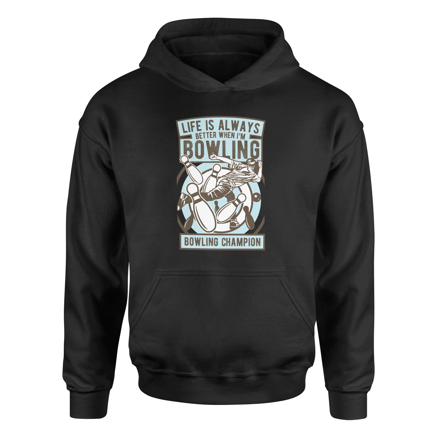 Bowling Champion Hoodie S - Siyah