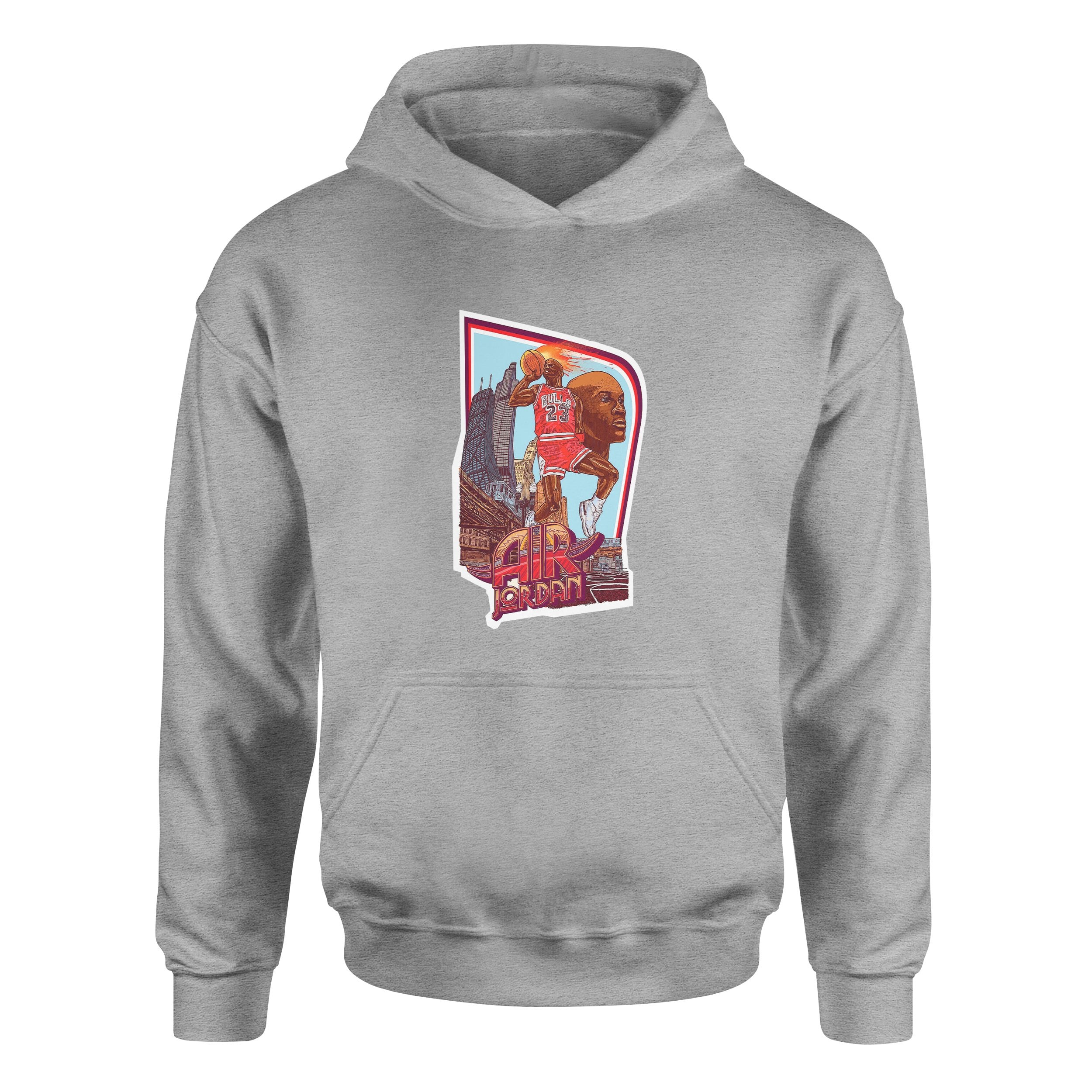 Air Jordan Print Hoodie L - Gri