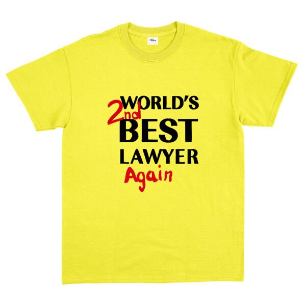 World’s 2nd Best Lawyer Again Tişört S - Sarı