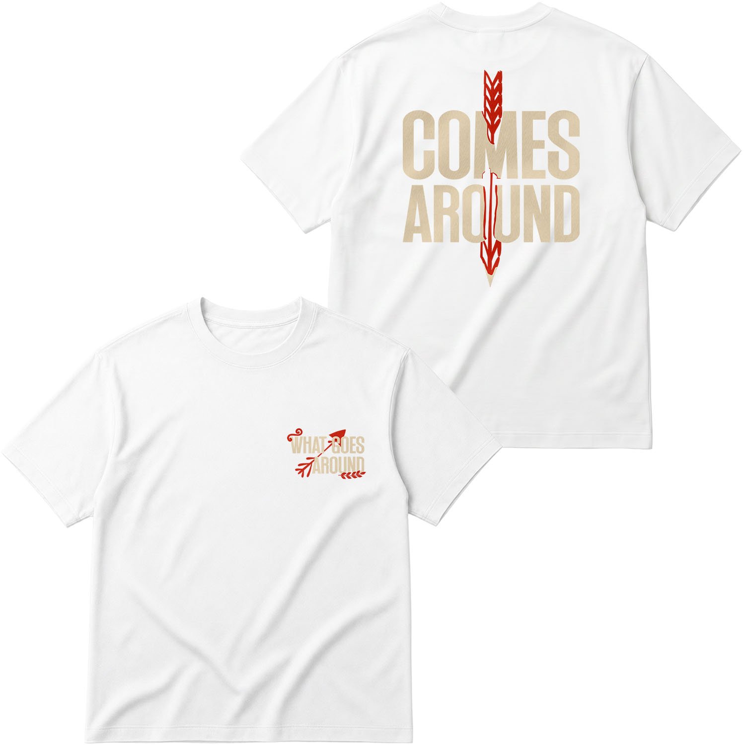 What Goes Around, Comes Around Oversize Tişört XL - Beyaz