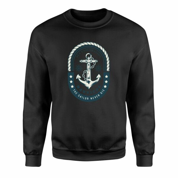 Nautical Sweatshirt L - Siyah