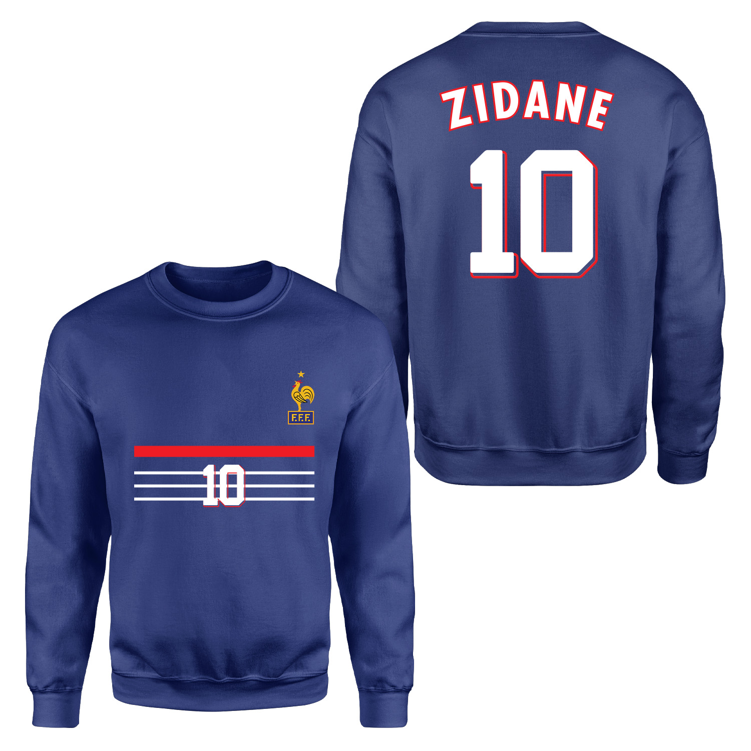 Zinedine Zidane 98 Fransa Sweatshirt M - İndigo Mavisi