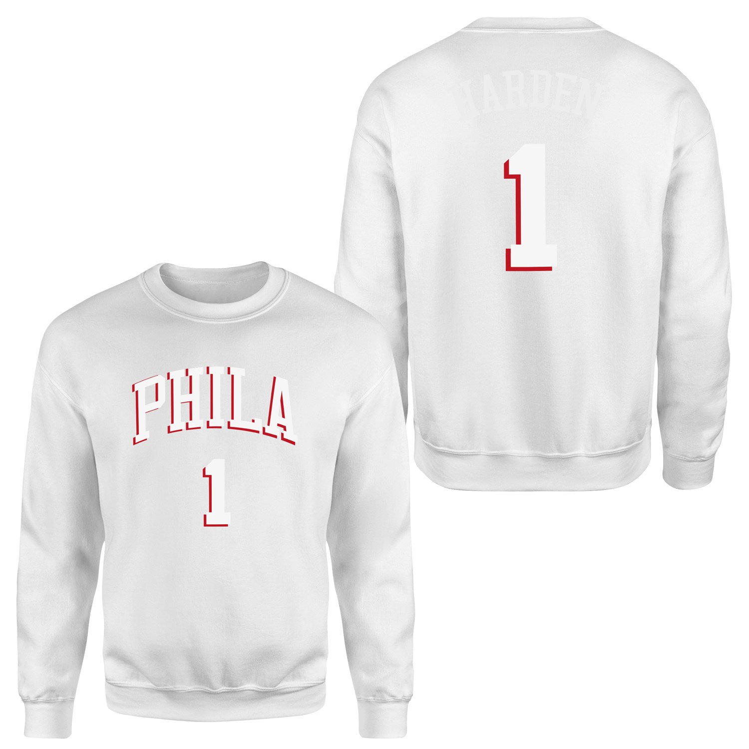 James Harden Philadelphia Forma Sweatshirt XL - Beyaz