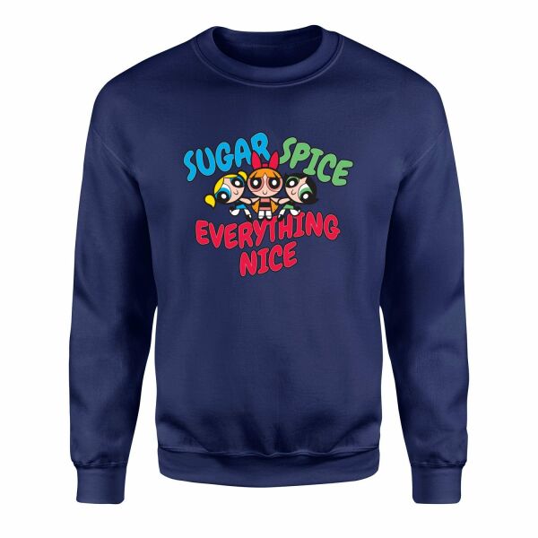 Sugar, Spice & Everything Nice Sweatshirt XXL - Lacivert