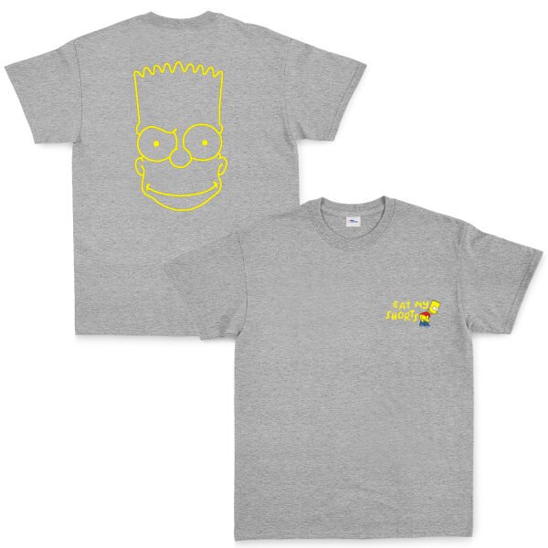Eat My Shorts Bart Simpson Tişört S - Gri