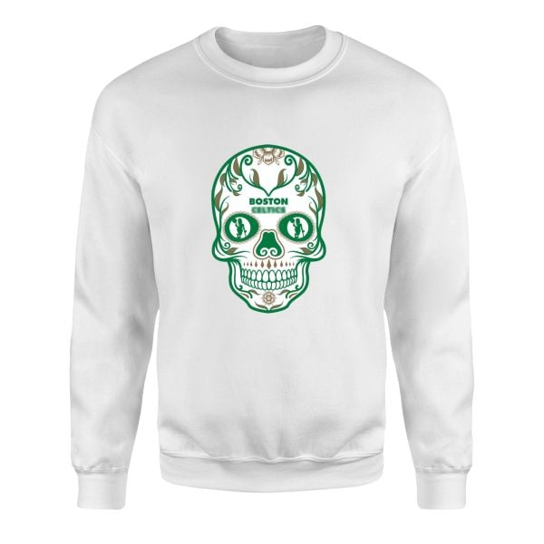 Boston Skull Sweatshirt L - Beyaz | OUTLET