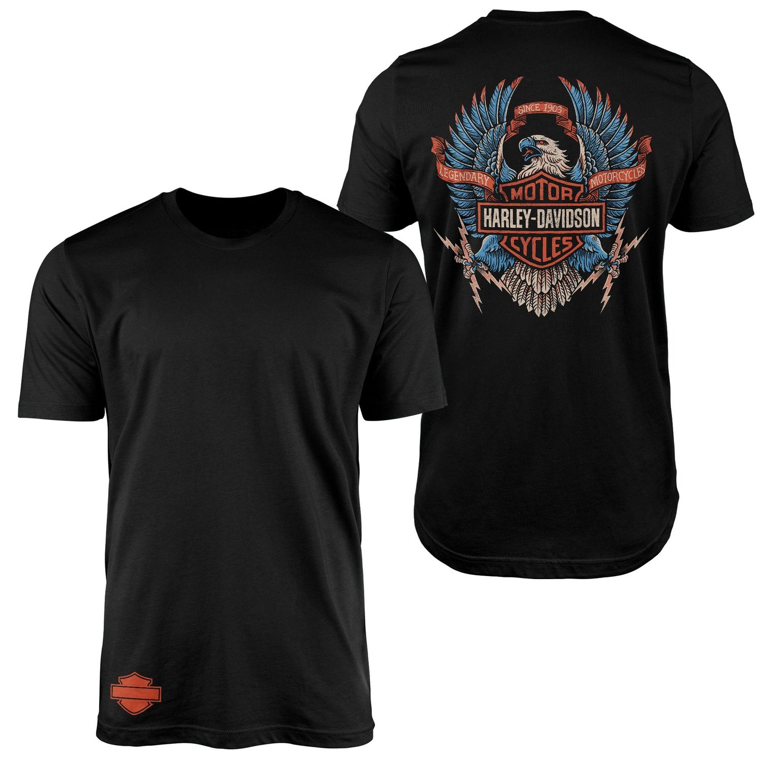 Harley Davidson Legendary Motorcycles Tişört M - Siyah