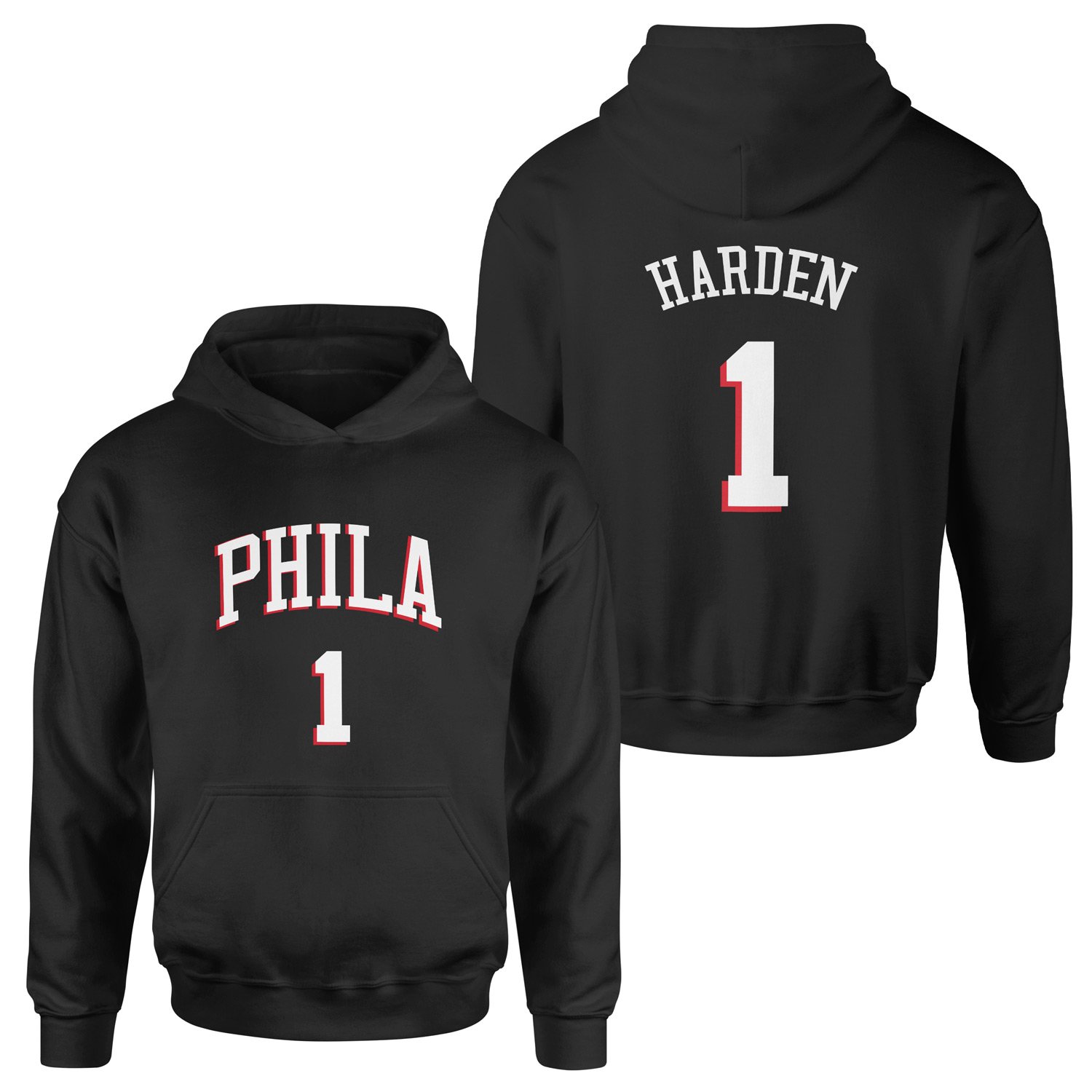 James Harden Philadelphia Forma Hoodie S - Siyah