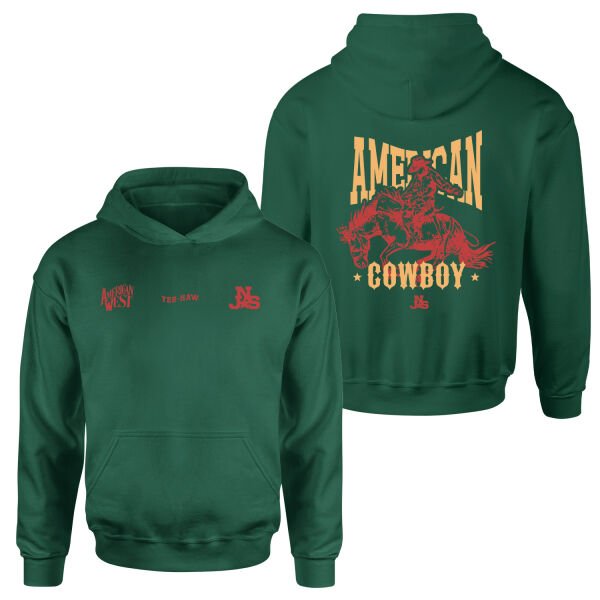 American Cowboy NSJ Premium Hoodie L - Nefti Yeşili