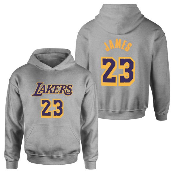 LeBron James 23 Lakers Hoodie XL - Gri