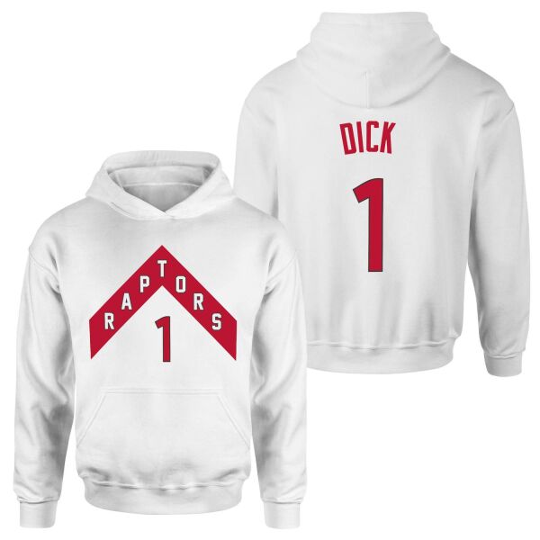 Gradey Dick 1 Raptors Jersey Hoodie L - Beyaz