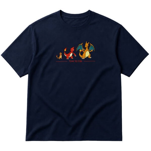 Charizard Evolution | Time to Fire Oversize Tişört