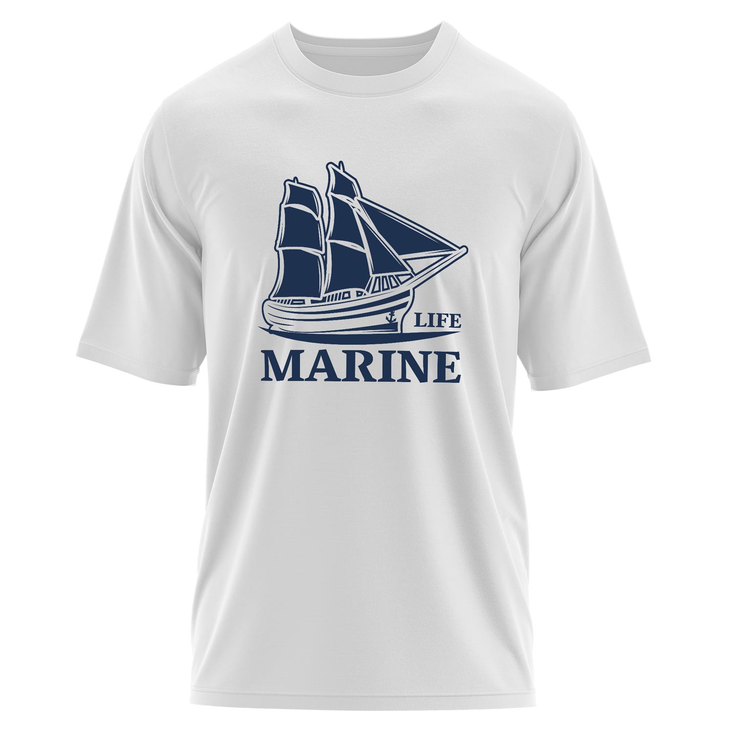 Marine Life Denizci Oversize Tişört XL - Beyaz
