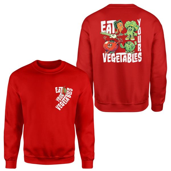 Eat Your Vegetables Sweatshirt L - Kırmızı