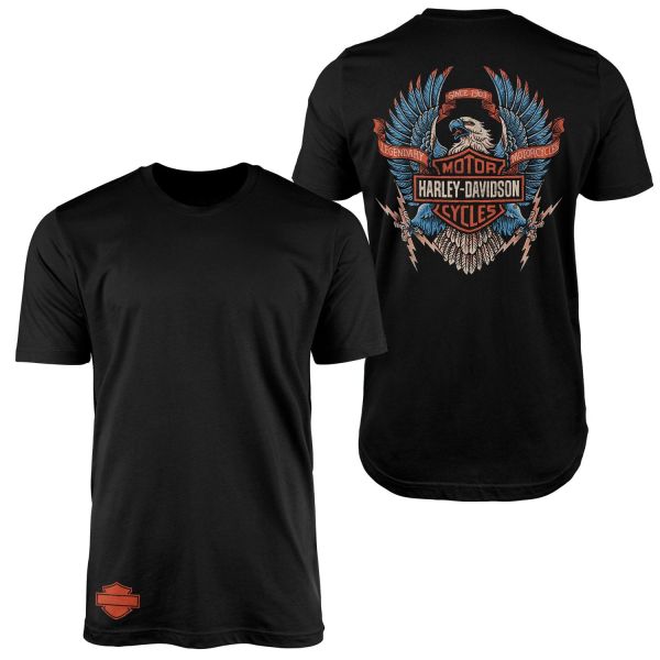 Harley Davidson Legendary Motorcycles Tişört L - Siyah