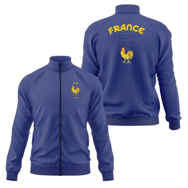 Fransa Dünya Kupası 2026 Fermuarlı Sweatshirt M - İndigo Mavisi