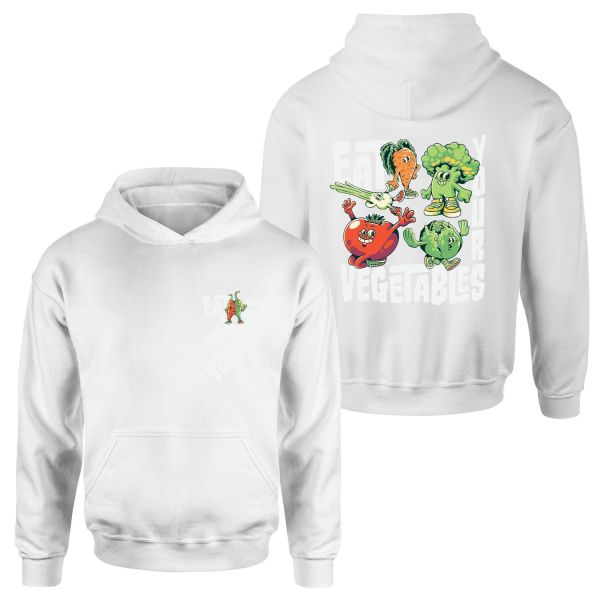 Eat Your Vegetables Hoodie XXL - Beyaz