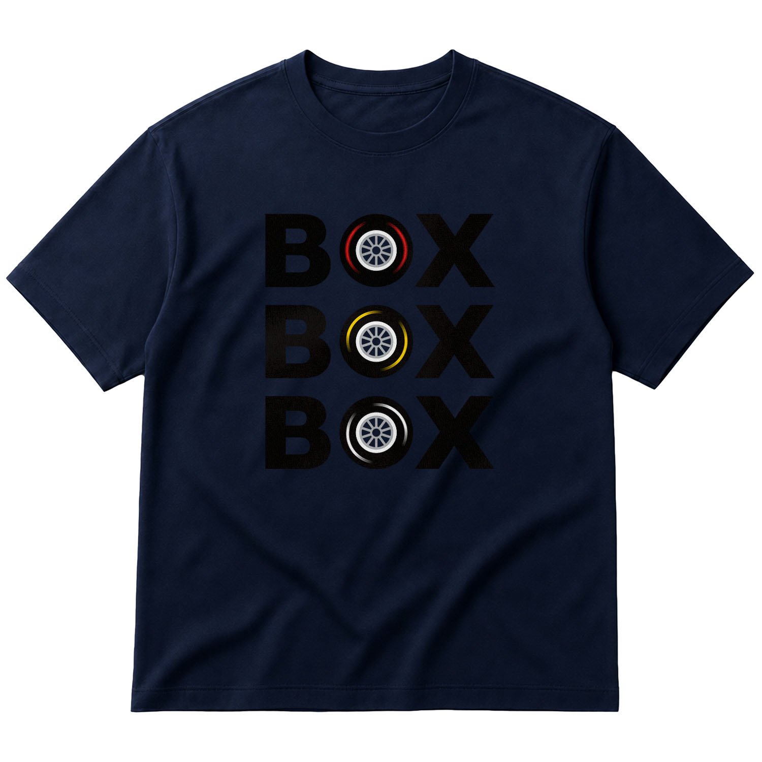 BOX BOX BOX Oversize Tişört L - İndigo Mavisi