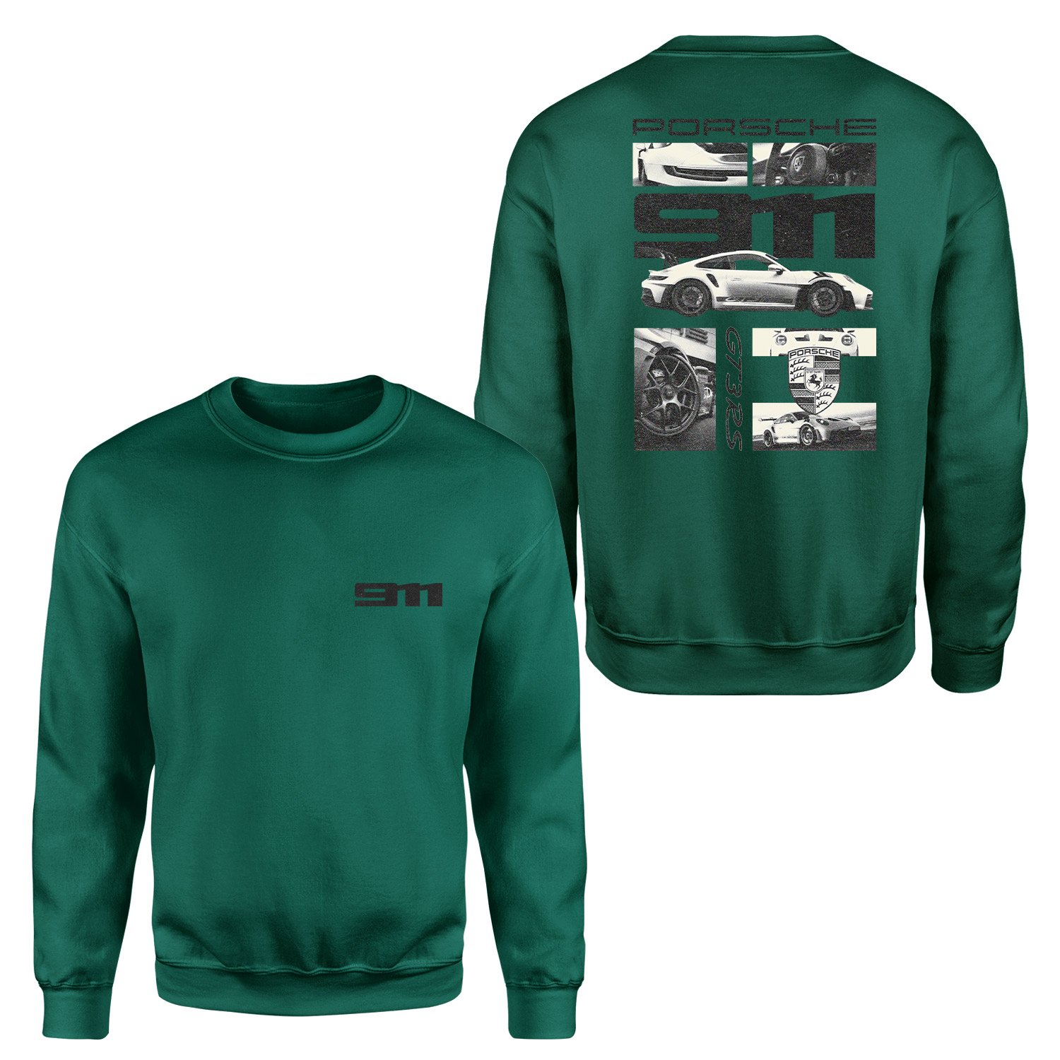 GT3 RS Grunge Sweatshirt S - Nefti Yeşili