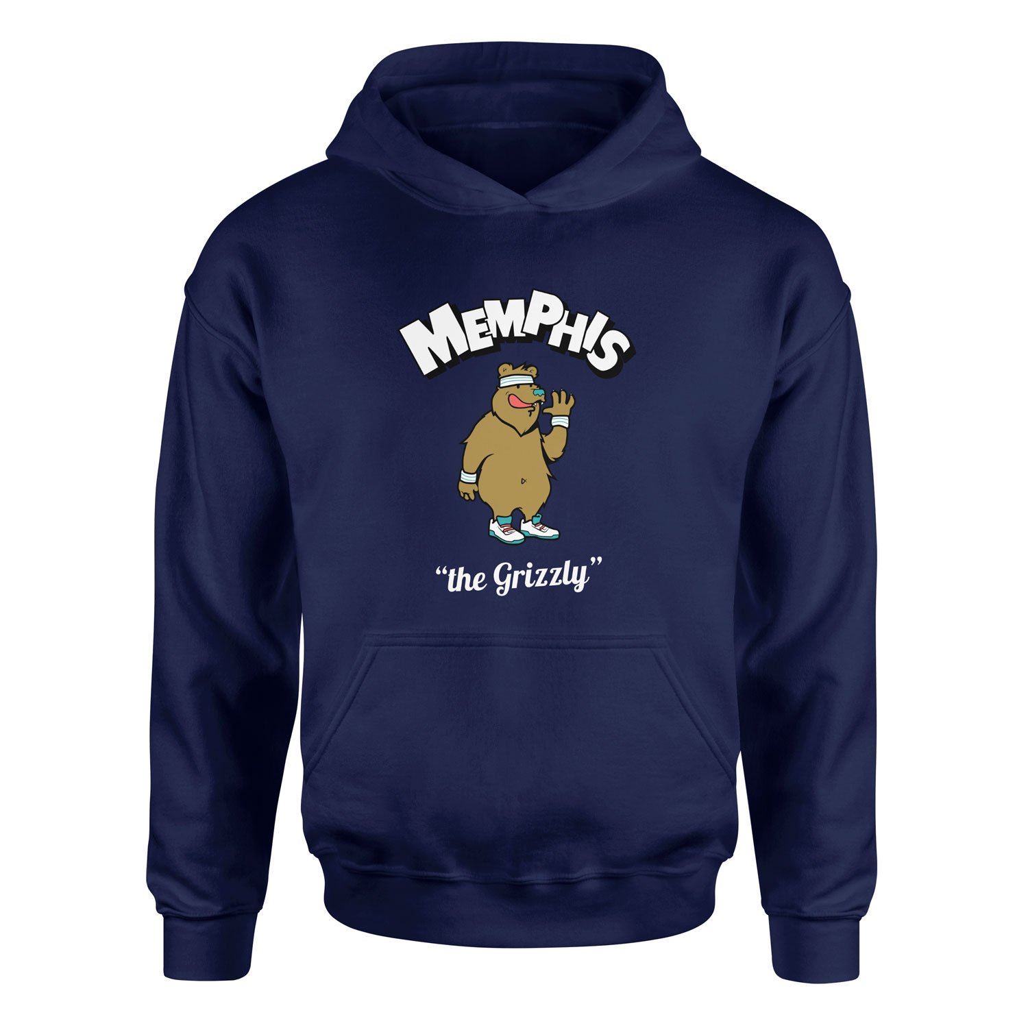 Memphis Cartoon Hoodie M - İndigo Mavisi